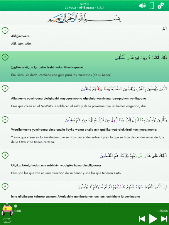 Corán Audio Pro: Español,Árabe iPad screenshot 4 - Book app