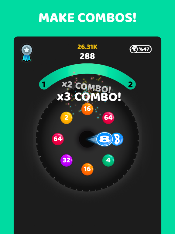 2048 Circle Blast iPad screenshot 2 - Games app