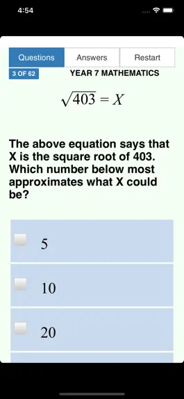 Game screenshot Year 7 Maths NAPLAN apk