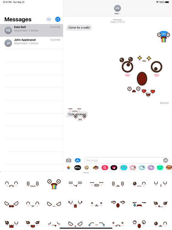 Screenshot #4 pour Cute Emoji Faces: Anime, Manga