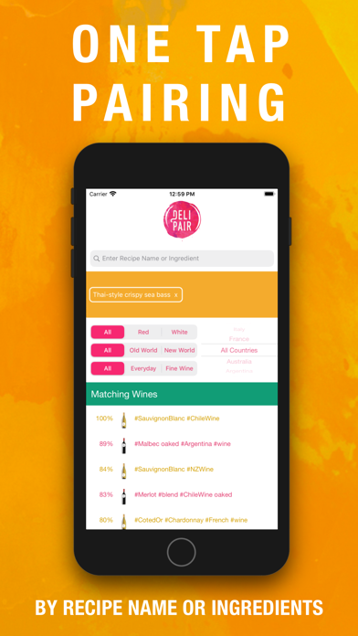 Delipair - Food and Wine Screenshot