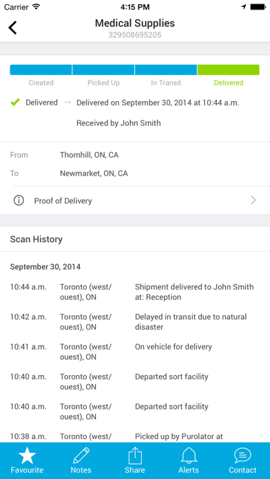 Purolator Screenshot