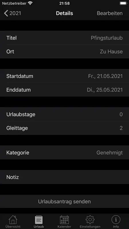 Jahresurlaub Planer screenshot 9 of 10