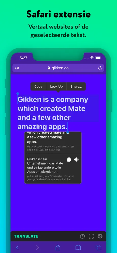Vertaal app door Mate