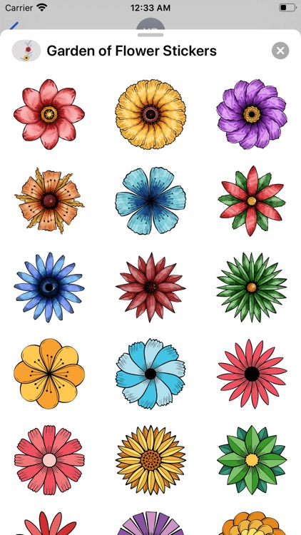 Garden of Flower Stickers