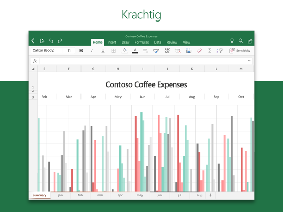 Microsoft Excel iPad app afbeelding 1