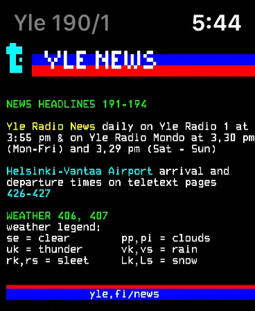 Screenshot #2 pour Teletext Watch