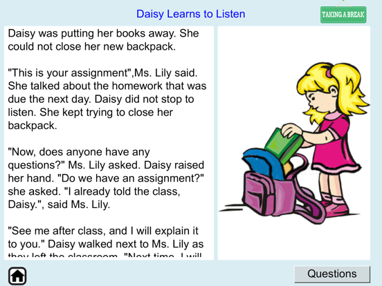 3rd Grade Comprehension Skills iPad screenshot 7 - Book app