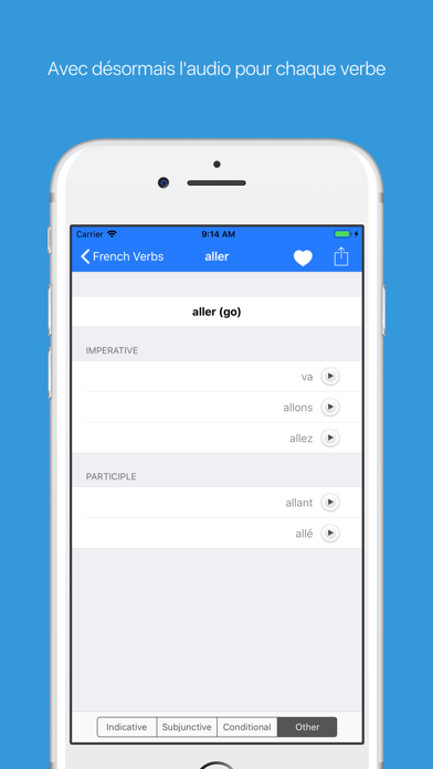 Screenshot #1 pour Les Verbes Français