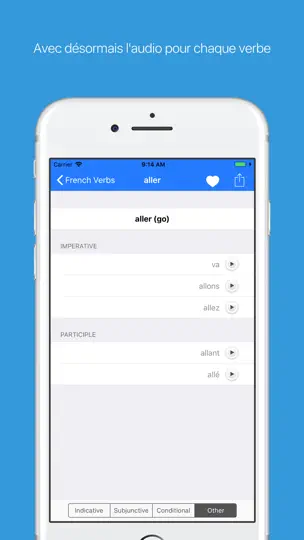Capture d'écran de Les Verbes Français sur iPhone 1