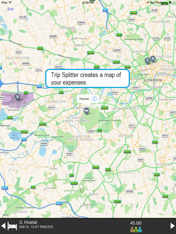 Trip Splitter Lite iPad screenshot 5 - Travel app