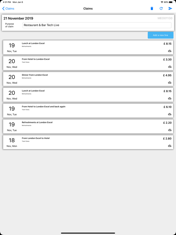 Screenshot #4 pour MyExpenses Cloud