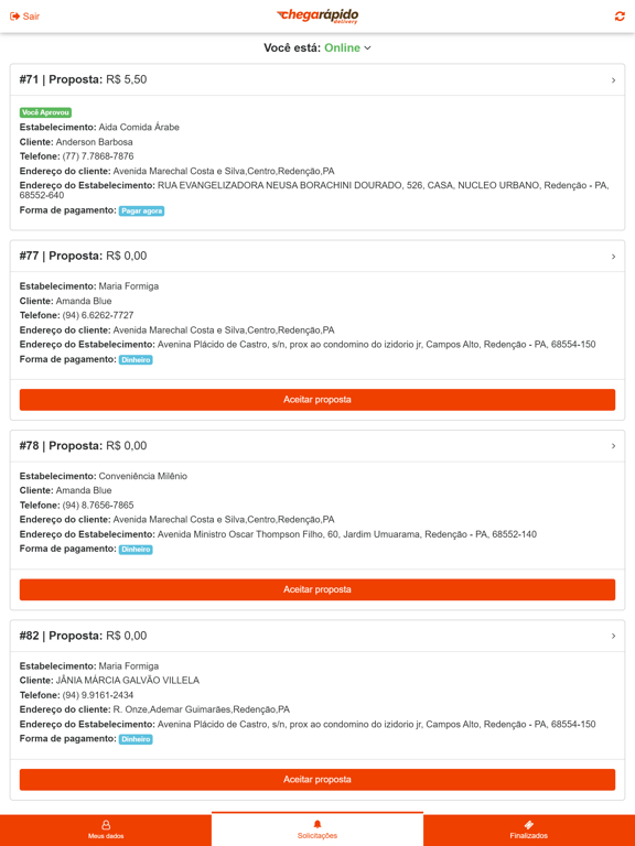 Screenshot #5 pour Entregador Chegarápido