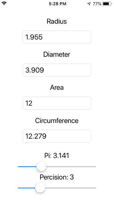 Circle Calc. screenshot 2