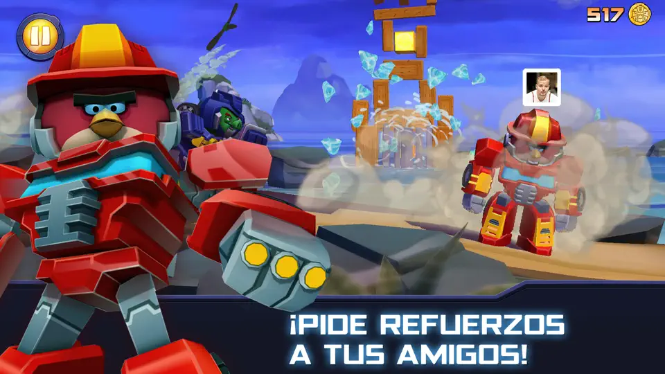 Captura de pantalla de Angry Birds Transformers en iPhone 3