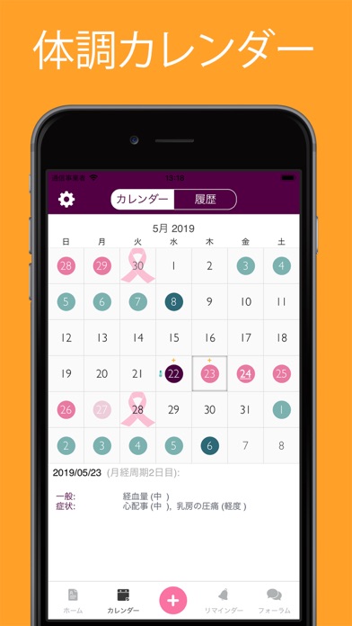 iPeriod Lite 月経トラッカーのおすすめ画像3