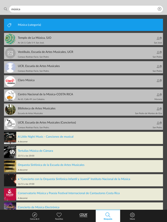 GAM Cultural iPad screenshot 3 - Entertainment app