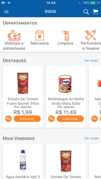 PaguePouco Supermercado Online Screenshot