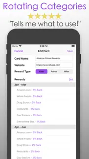 reward check: credit card help iphone screenshot 2