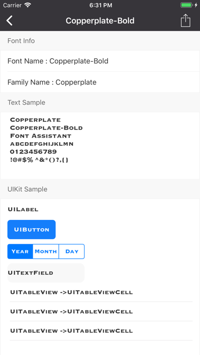 Color & Font Screenshot