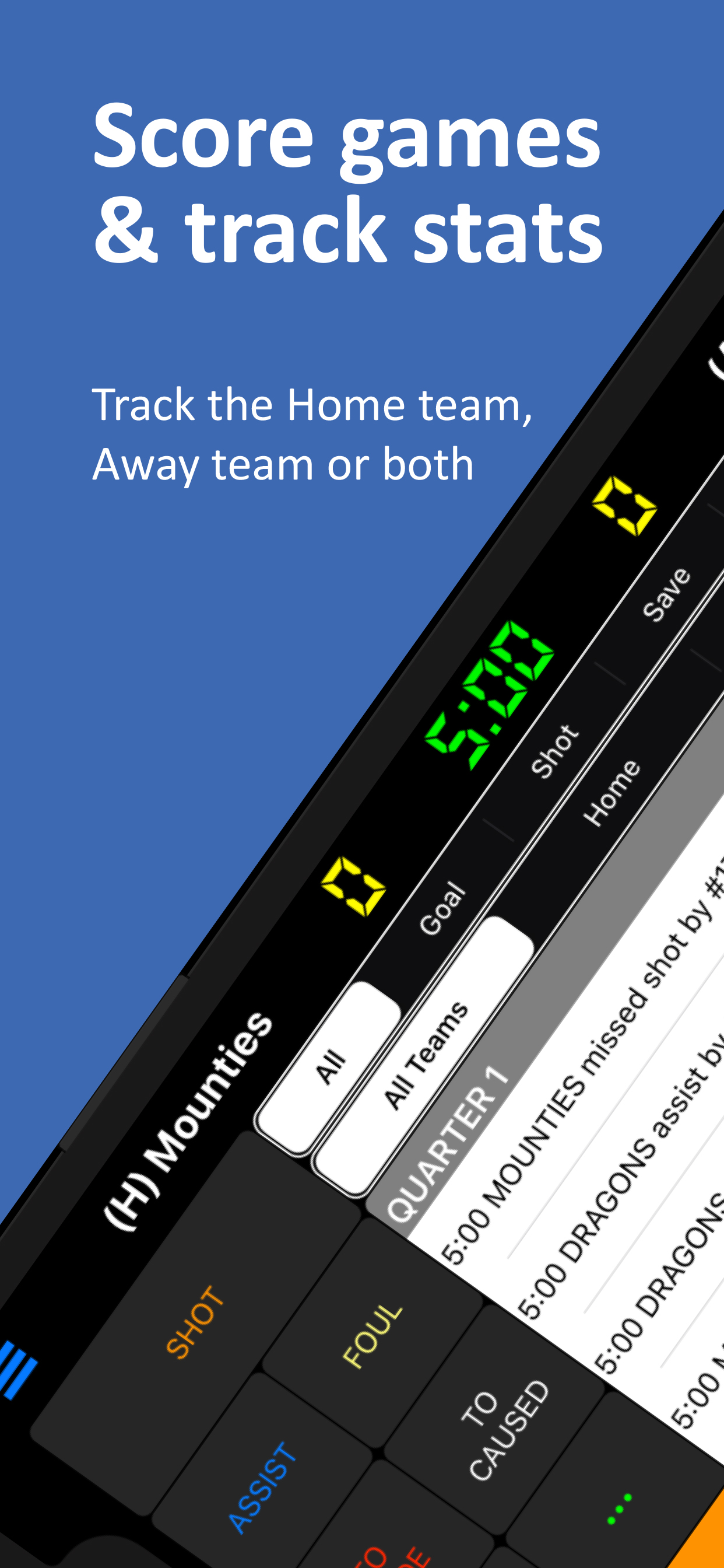 Water Polo Scorebook + Stats
