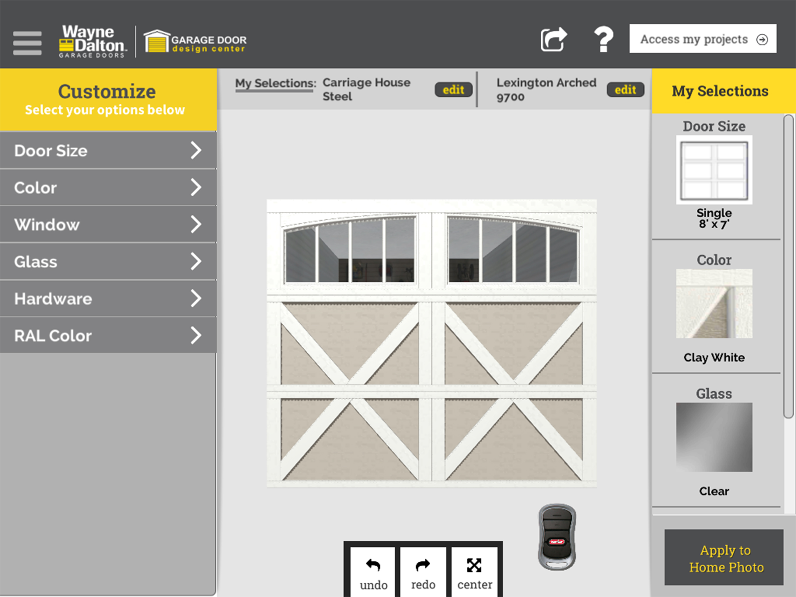 Wayne Dalton Design Center screenshot 7