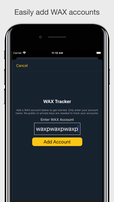 Screenshot #1 pour WAX Tracker