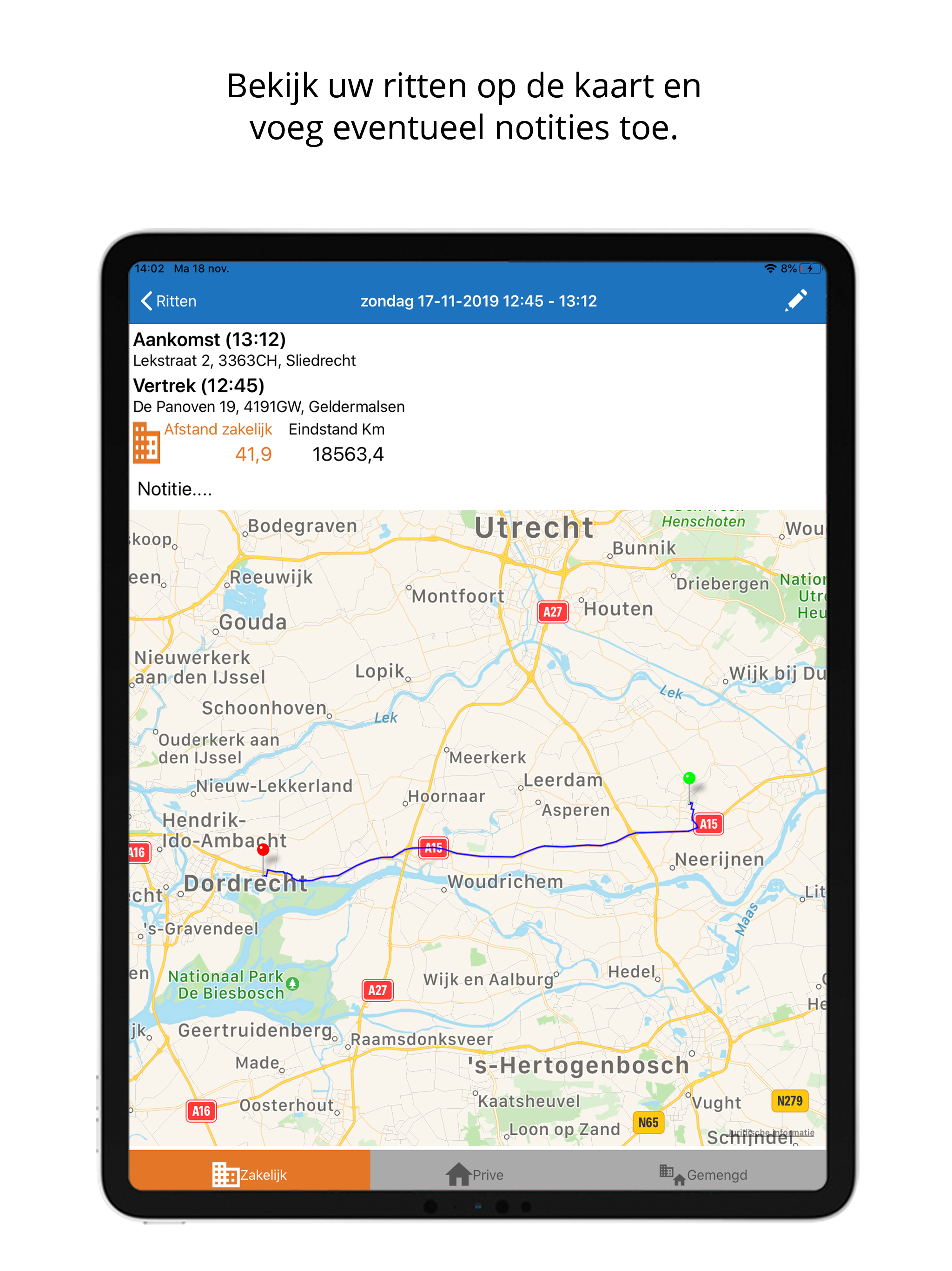 Nedsoft RittenRegistratie Plus screenshot 7
