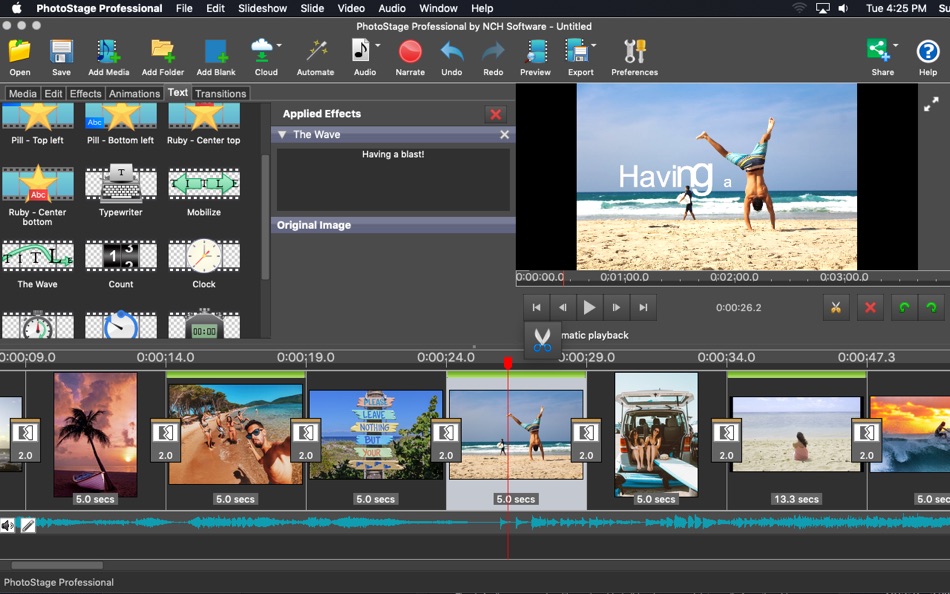 #5. PhotoStage Professional (macOS) Por: NCH Software