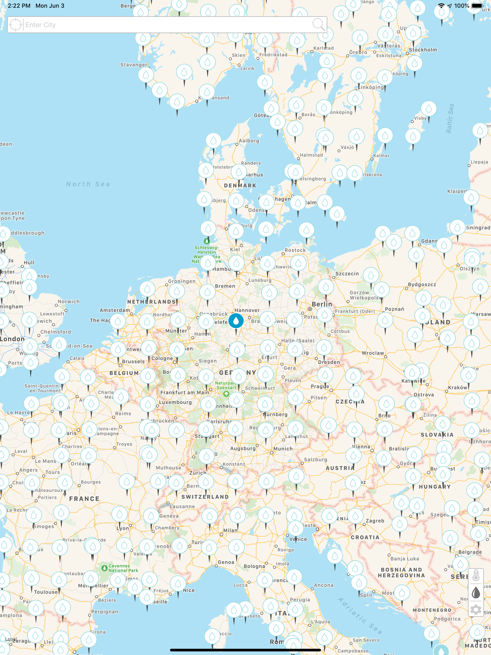 Weather Map - Netatmo stations