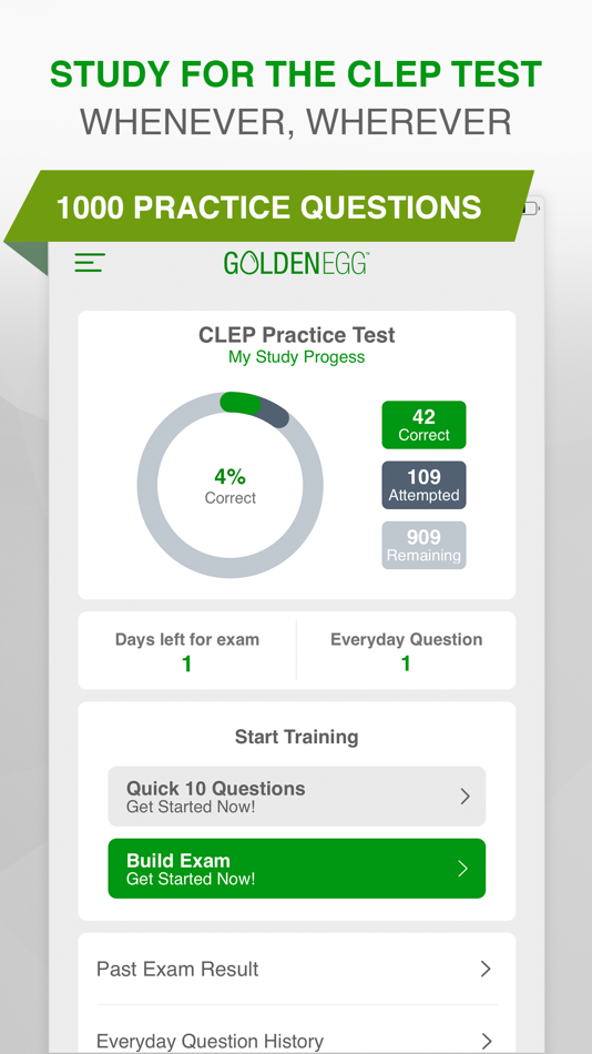 #1. CLEP Practice Test Pro (iOS) 由: MOON MOUNTAIN INC