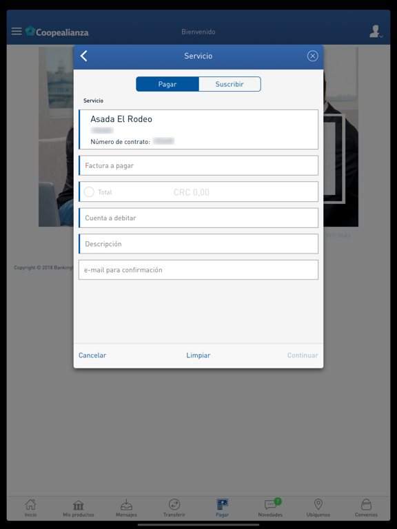 Coopealianza Virtual iPad screenshot 5 - Finance app