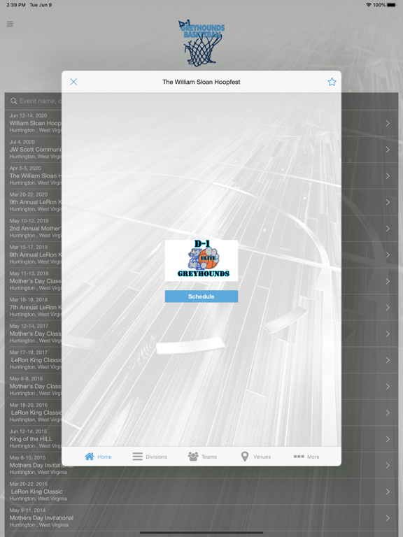 D-1 Greyhounds iPad screenshot 3 - Sports app