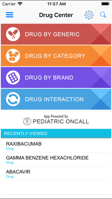 Screenshot #1 pour Drug Center - Pediatric Oncall