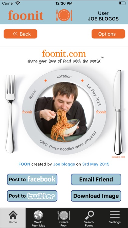 Foonit - Food Photo Sharing