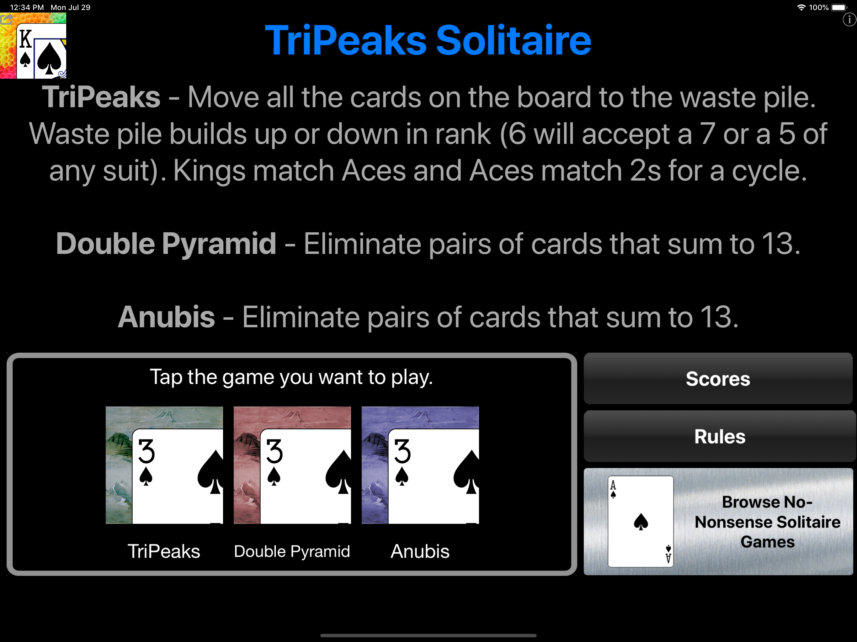 TriPeaks Solitaire - Classic