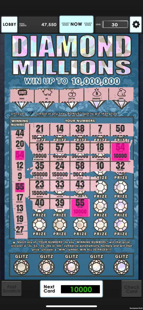 Lucky Lottery Scratchers