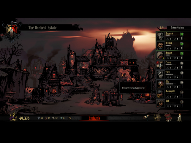 Captura de tela da Darkest Dungeon: Tablet Edition