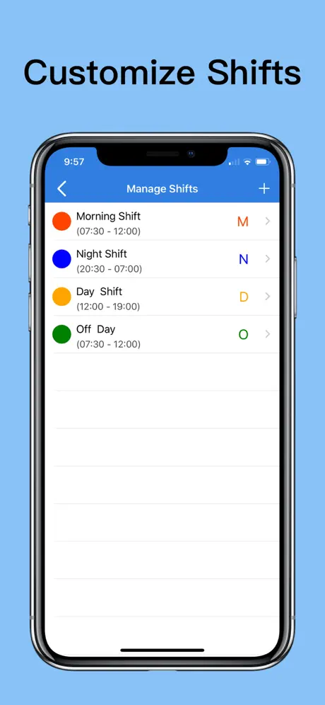 Shift Calendar - Schedule