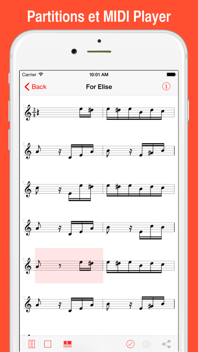 Screenshot #1 pour MIDI Partition