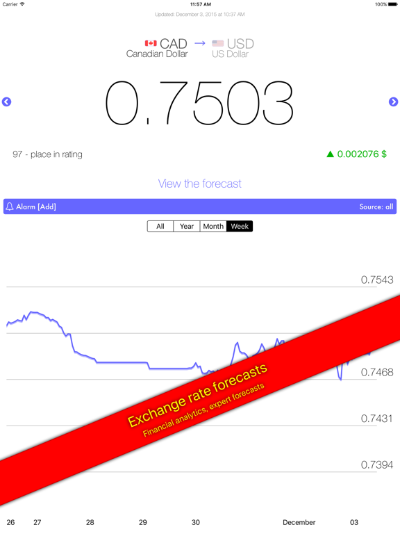 GetRate Currency Exchange Rate iPad screenshot 2 - Finance app