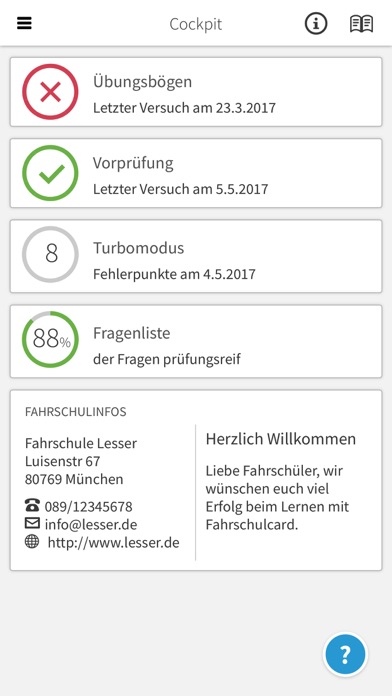 Fahrschulcard Screenshot