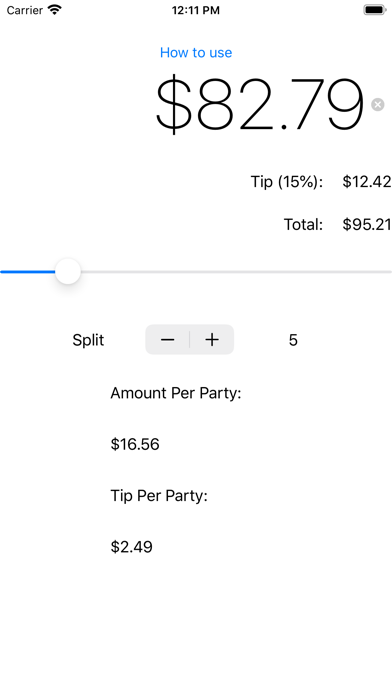Screenshot #3 pour QwikTip Calculator