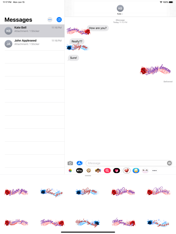 Screenshot #4 pour Love Messages Sticker