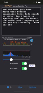 Morse Decoder Pro screenshot #1 for iPhone