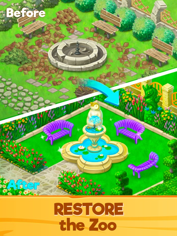 Screenshot #4 pour Sauvetage du Zoo: Match 3