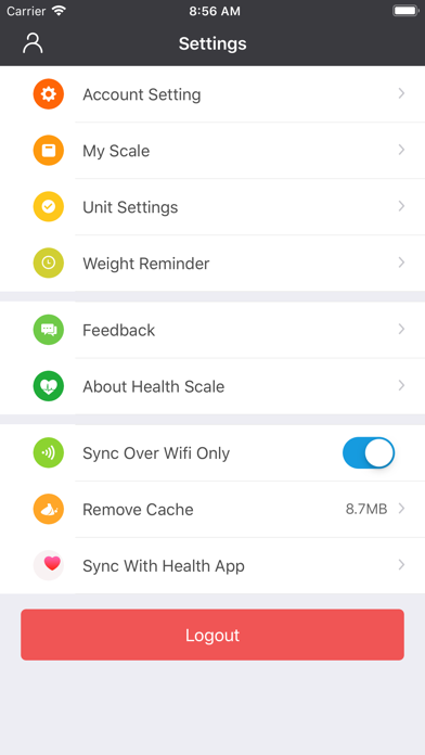 iTek Health Scale iPhone screenshot