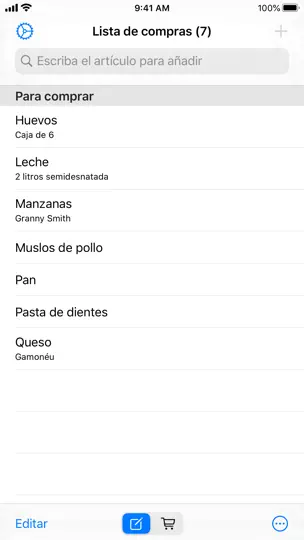 Captura de pantalla de Lista De Compras Fácil en iPhone 1