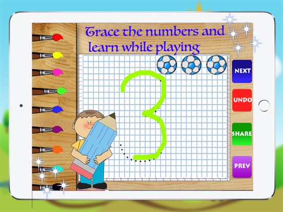 Letter tracing worksheet iPad screenshot