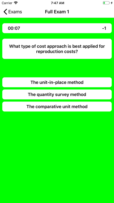 Real Estate Appraiser Exam Screenshot